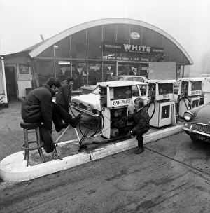 Unusual / Humour / Car. Due to the Electricians strike the petrol pumps at White Service