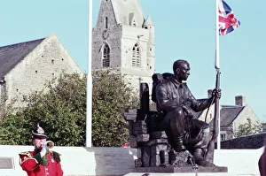 The unveiling of a new memorial to commemorate the Green Howards role in the Second World