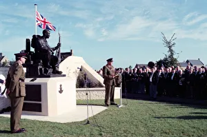 The unveiling of a new memorial to commemorate the Green Howards role in the Second World