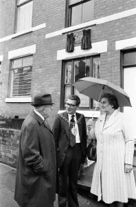 The unveiling of a small plaque dedicated to Coventry born jet pioneer Sir Frank Whittle