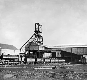 Industrial Prints: Up-to-date methods in coal mining are portrayed by this picture of a modern pit-head