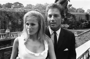 Ursula Andress, swiss actress, meets her new leading man John Richardson