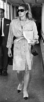 00436 Collection: Ursulas Flying Fashion: Actress Ursula Andress is pictured here leaving London