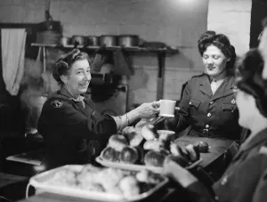 Canteen Prints: The usual cook of the Catholic Womens League canteen in Bicester, Oxfordshire