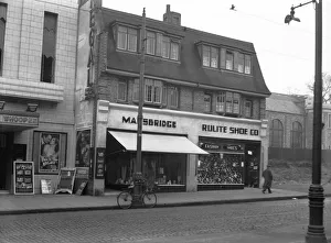 Uxbridge, High Street, shops to right of Regal Cinema( Mansbridge and Rulite