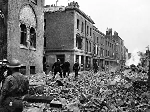 V1 Flying bomb incident at East Smithfield causing damage