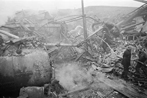 V2 Rocket incident at a brush factory, High Street, Waltham Cross. OPS N. F