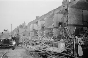 V2 Rocket incident at Farrant Avenue, Lordship Lane, Wood Green