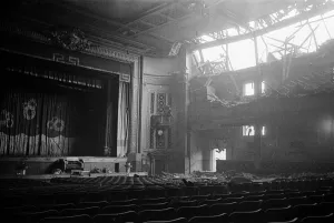 Fires Prints: V2 Rocket incident at a N. F.s workshop, Ilford. 8th February 1945