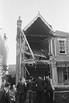 V2 Rocket incident at Tewkesbury Terrace, Bounds Green Road, Southgate