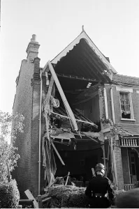V2 Rocket incident at Tewkesbury Terrace, Bounds Green Road, Southgate