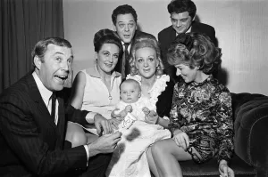 Brother Prints: Val Doonican and his wife Lynn in supporting roles at the christening of baby Russell