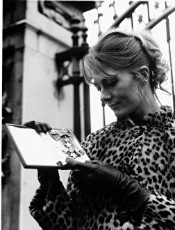 Medals Prints: Vanessa Redgrave actress with her CBE awarded for services to the theatre in the State