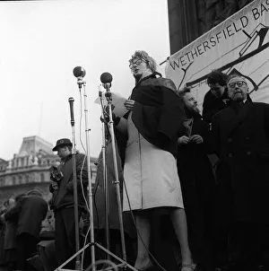 Vanessa Redgrave at a Ban the Bomb meeting in Wethersfield in 1962 Founder
