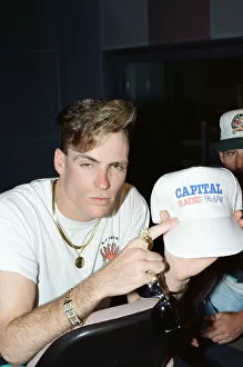 Images Dated 10th April 1991: Vanilla Ice visits Capital Radio, London. 10th April 1991