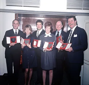 Variety Club Show Business Awards March 1969 Ron Moodey, Jill Bennett, Tom Jones