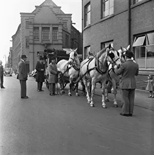 The Vaux Brewery, Sunderland. A slight anachronism these days to see a stage coach with