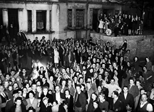 00681 Prints: VE Day celebrations in Central London to mark the Allied victory in Europe at the end of