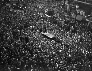 00681 Prints: VE Day celebrations in Central London to mark the Allied victory in Europe at the end of