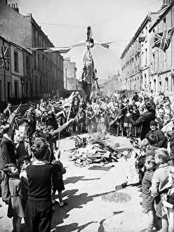 00681 Prints: VE Day celebrations in Central London to mark the Allied victory in Europe at the end of