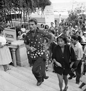 00037 Prints: Venice Film Festival 1953. French actor Jean Pierre Aumond seen here with Luciana Ausk a