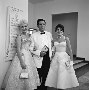 Tuxedo Prints: Venice Film Festival 1955, British actors (l-r) Belinda Lee