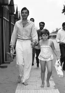 Core200 Prints: Venice Film Festival 1956 Actor James Mason with his daughter Portland Mason