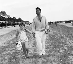 Core200 Prints: Venice Film Festival 1956 Actor James Mason with his daughter Portland Mason