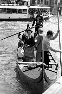 Venice, Italy Venetians seen here going shopping by gondilas. April 1975 75-2202-013