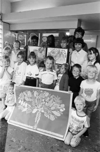 A venture involving several hundred children has produced a multicoloured display of work