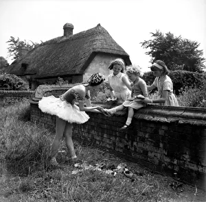 Veronica Vail - Ballerina seen here with the children of Little Hadham