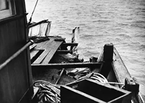 Accidents Prints: A vessel sliced this piece of the stern of the Danish fishing boat Annie of