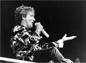 Veteran Rocker Rod Stewart went down a storn at Wembley Stadium on 15 July 1986