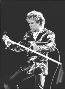 Veteran Rocker Rod Stewart went down a storn at Wembley Stadium on 15 July 1986
