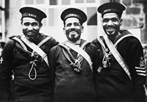 Three veterans of the Great War from Bombay who were among men of the Royal Indian Navy