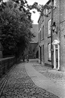 01472 Prints: Vicarage Place, Prescot, Merseyside, next to the church. 19th June 1991