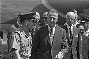 Images Dated 2nd February 1973: US Vice President Spiro Agnew seen here at Tan Son Nhut Air Base