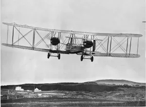 Take Off Prints: Vickers Vimy powered by two Rolls Royce Eagle engines setting off from Newfoundland