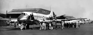 00359 Prints: This Vickers Viscount airliner was a surprise visitor to Woolsington (Newcastle Airport)