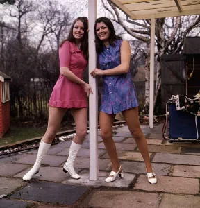Vicki Michelle Actress TV Comedy Allo Allo with her sister Ann Michelle