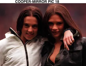Victoria Adams and Mel C members of pop group the Spice Girls suddenly likes football as