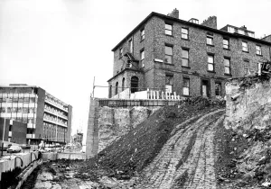 Victoria Square, Newcastle, where a motorway fly-over interchange is being built