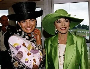00028 Collection: Victoria Tucker the girlfriend of Lord White of Hull at Derby Day with Joan Collins