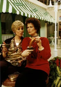 Entertai Prints: Victoria Wood comedian with Celia Imrie who appear together in Victoria Woods All Day