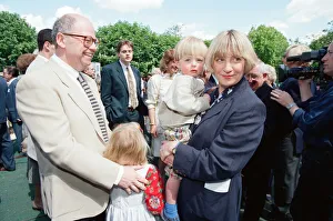 Victoria Wood with her husband Geoffrey Durham and children Grace & Henry Durham
