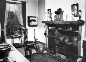 Tourism Prints: Victorian Fireplace and Cottage Display Scene at Stockton Preston Hall Museum