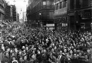 Victory celebrations in Central Birmingham at the end of the Second World War