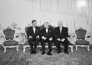 Russia Prints: The Vienna summit. John F. Kennedy and Soviet Premier Nikita Khrushchev met for the first