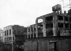 01435 Prints: A view of the blitzed Carlton Restaurant, Cardiff, from the Principality Buildings