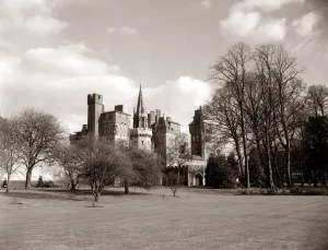 Castle Prints: A view of Cardiff Castle Wales buildings architecture norman britain british welsh